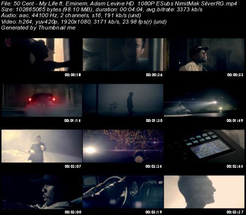 50 Cent - My Life ft. Eminem, Adam Levine HD 1080P ESubs (2012