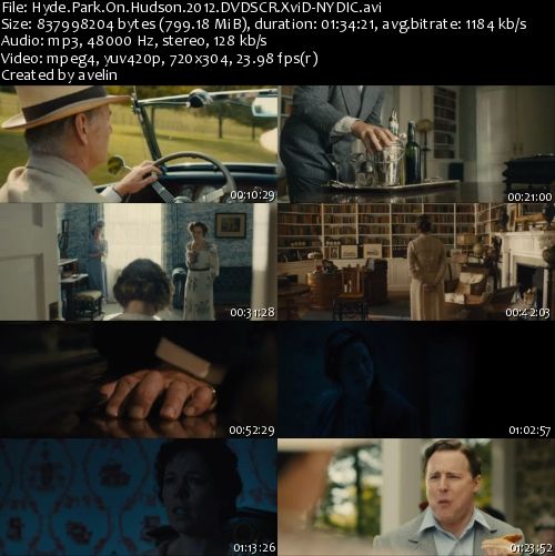 Hyde Park On Hudson (2012) DVDSCR XviD-NYDIC Hyde Park On Hudson (2012) DVDSCR XviD-NYDIC