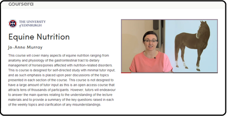 The University of Edinburgh: Coursera - Equine Nutrition (2013) The University of Edinburgh: Coursera - Equine Nutrition (2013)
