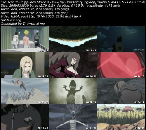 Naruto Shippuden Movie 3 - BluRay (Dual-Audio) 1080p H264 DTS - LaXuS Naruto Shippuden Movie 3 - BluRay (Dual-Audio) 1080p H264 DTS - LaXuS