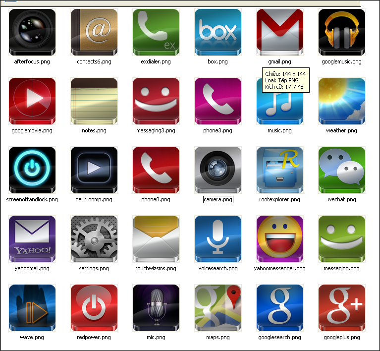 ứng dụng gom icon cho android