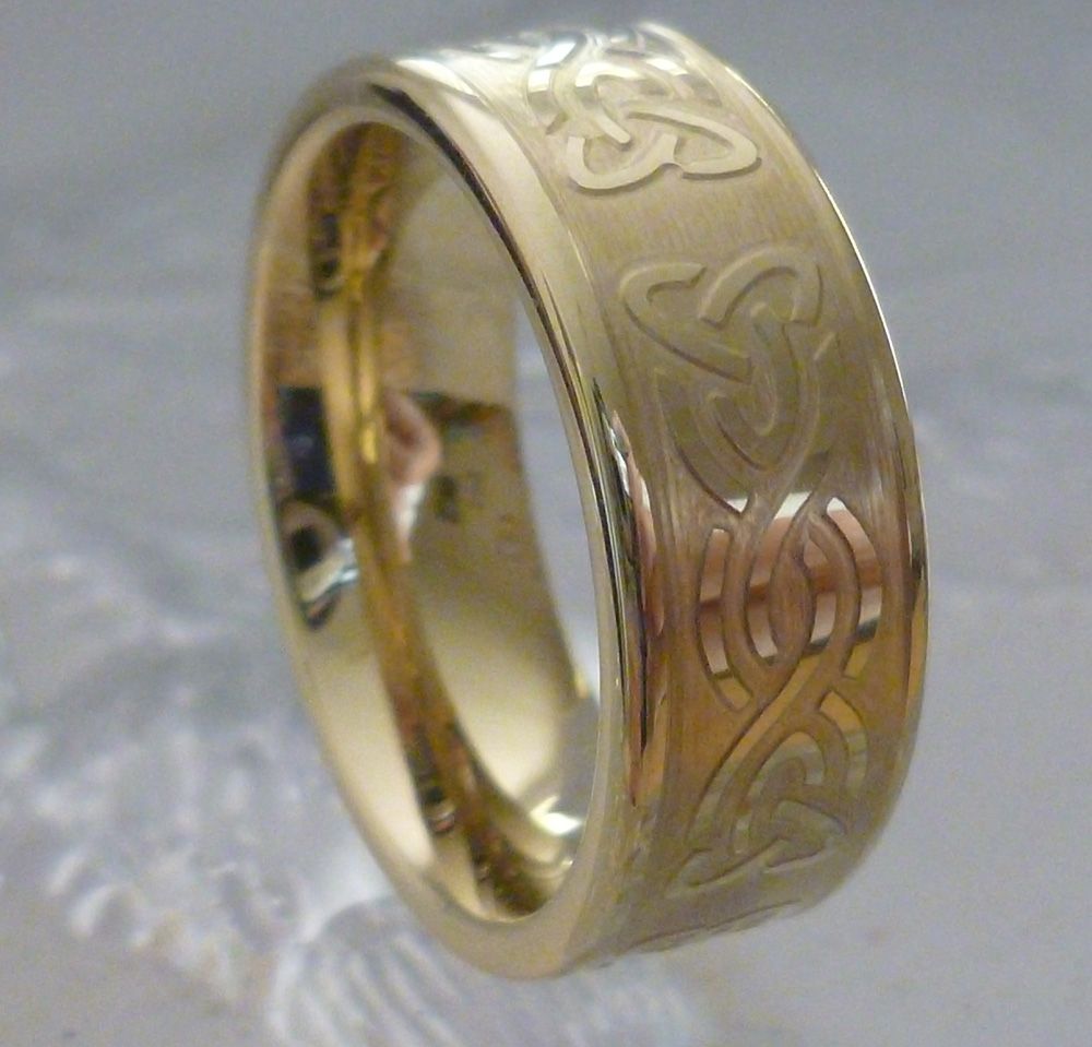 Celtic-Tungsten-Carbide-wedding-Rings