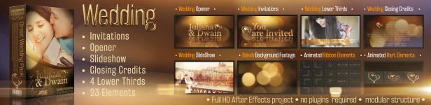 Wedding Pack Lovely Memories After Effects Templates