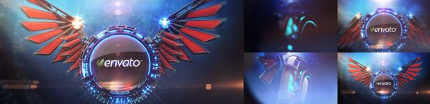 3D Wings Logo Reveal Title After Effects Templates