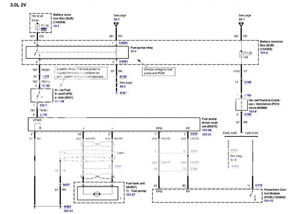 Fuel Pump will not prime - Page 2 - Taurus Car Club of ... 93 taurus fuel pump wiring diagram 