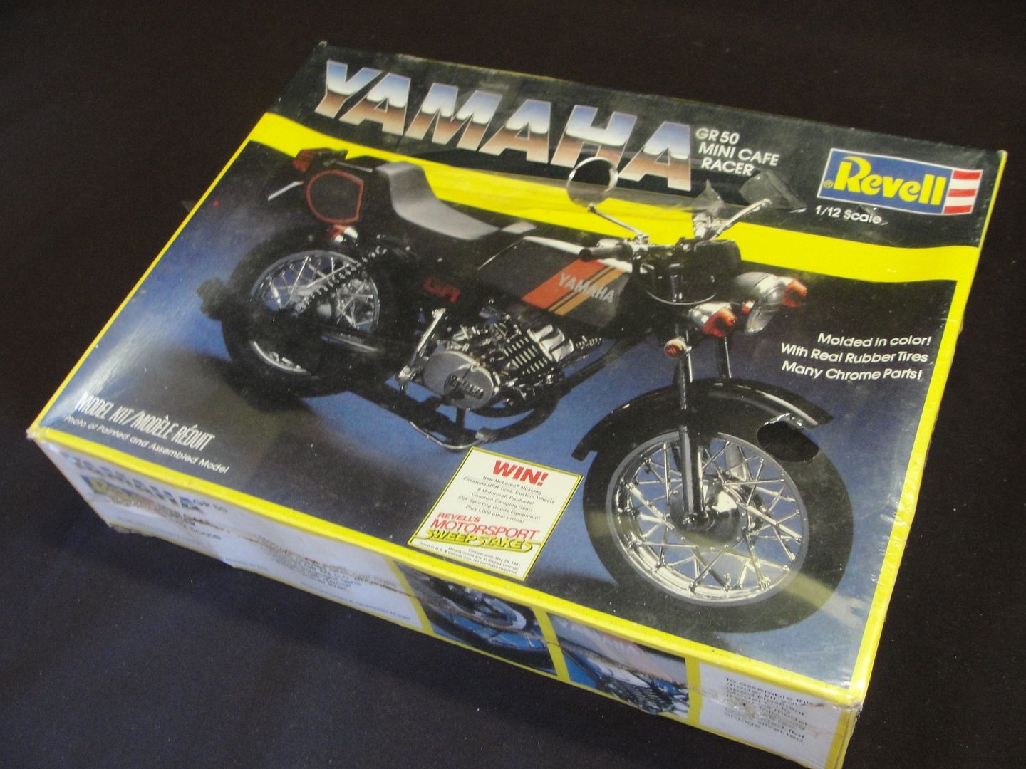 Vintage Revell Yamaha GR50 Cafe Racer Motorcycle 1 12 Scale SEALED Model Kit