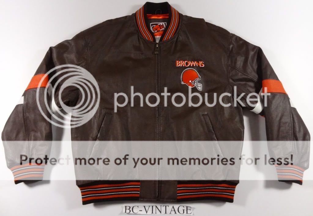 New Cleveland Browns Carl Banks G III 3 Lethaer Jacket Vtg XL Mint