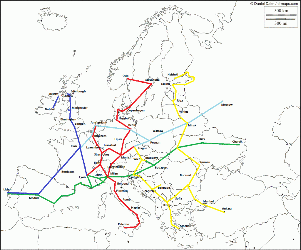 Fantasy European high-speed rail network - Transportation - Green Blog